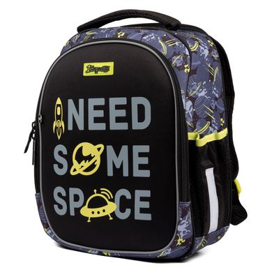 Рюкзак шкільний каркасний 1Вересня S-107 Space чорний 552005 фото