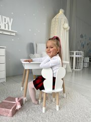 Детский столик и стульчик белый с ящиком для карандашей и альбомов 2