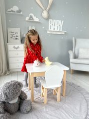 Комплект детский столик и стульчик для детей от 2-7 лет с ящиком Natural